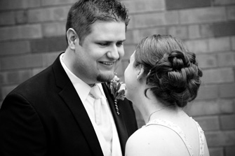 Photo of a bride and groom